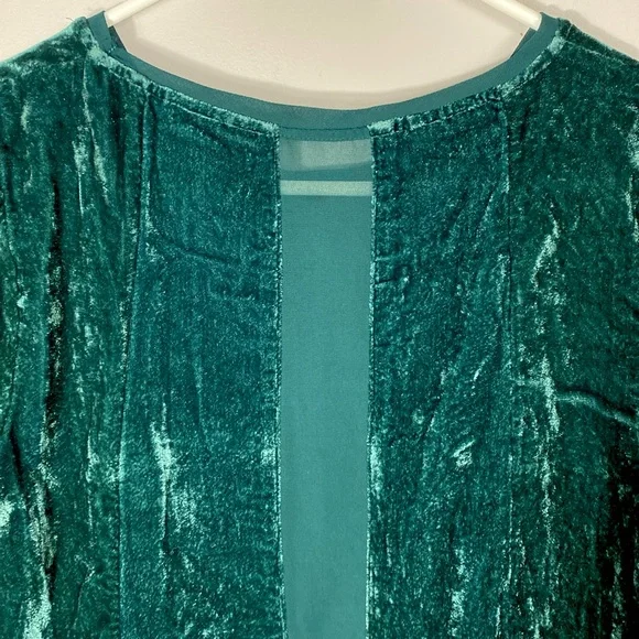 Maeve Green Velvet Blouse - Picture 8 of 11
